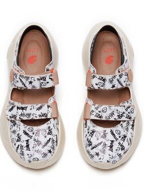 Size 9.5 UIN Art Travel Platform Sandals Women’s Graphic Graffiti Comfort Shoes